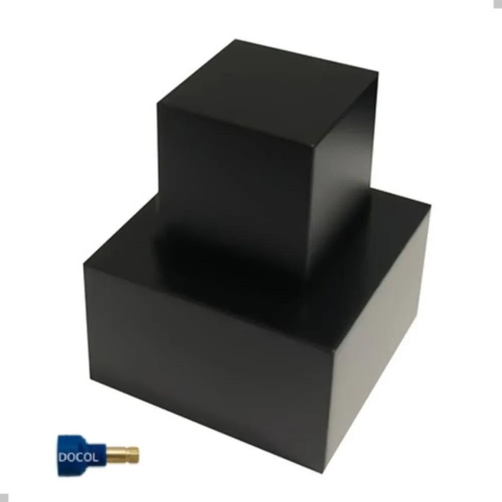 Acabamento De Registro Quadrado Metal Preto 50Mm 1.1/2 Docol