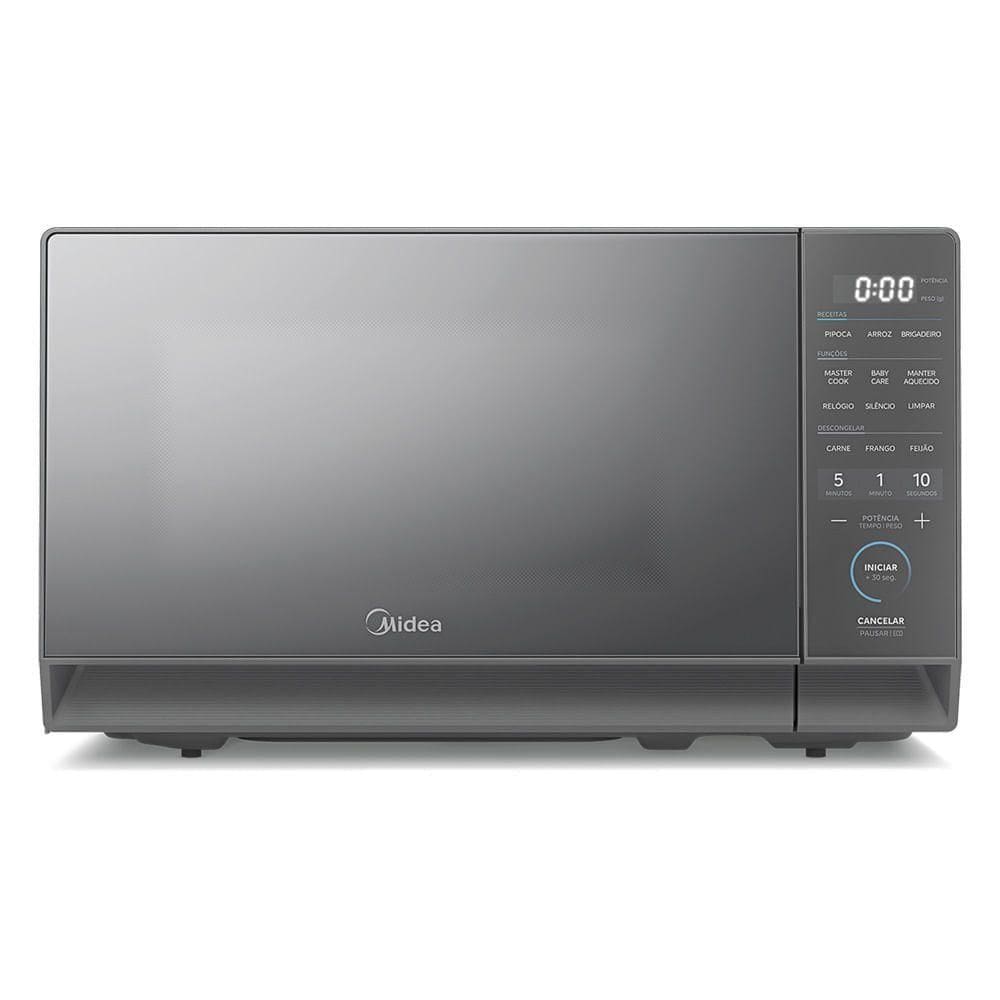 Micro-ondas 20L Prata Porta Espelhada Mastercook Midea MHP20S2 220V
