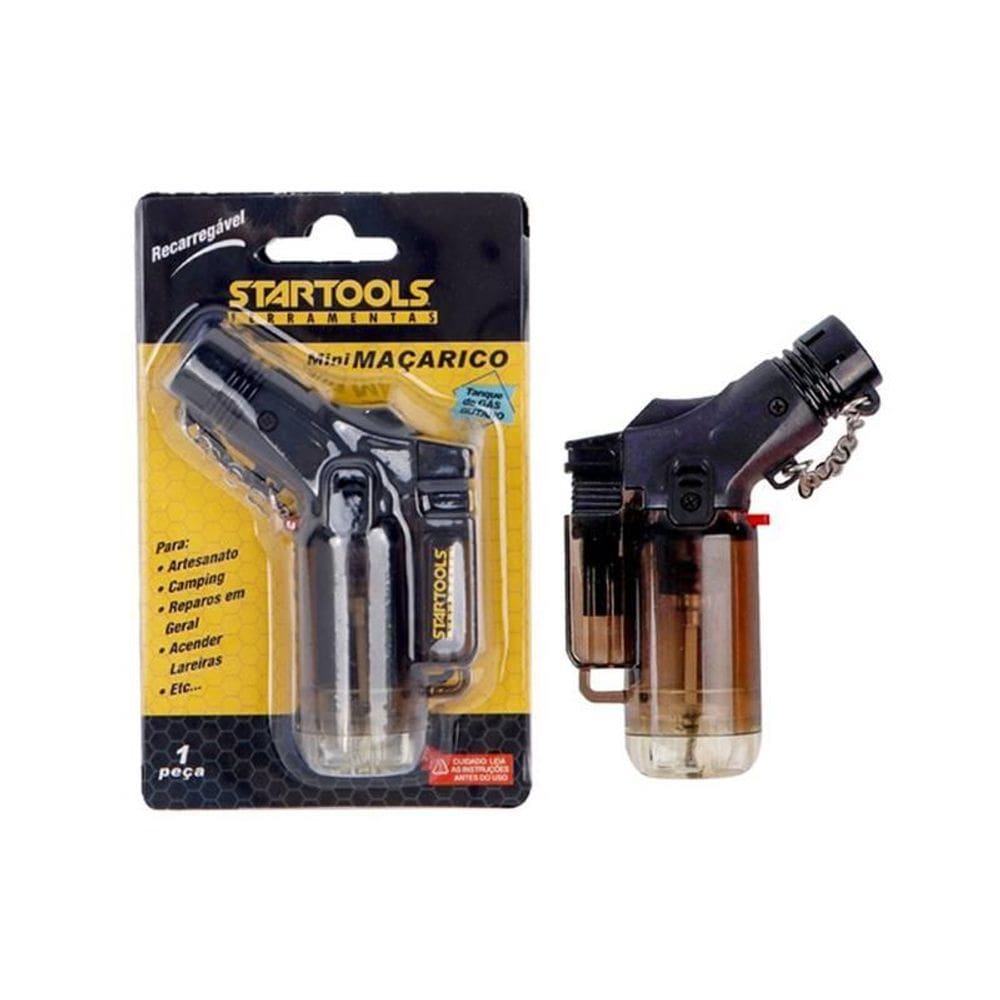 Mini Maçarico A Gás Recarregável Acendimento Automático