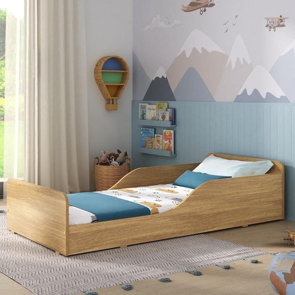 Cama Infantil Montessoriana 100% Mdf Para Colchão 150x70cm Multimóveis 2379 Madeirado