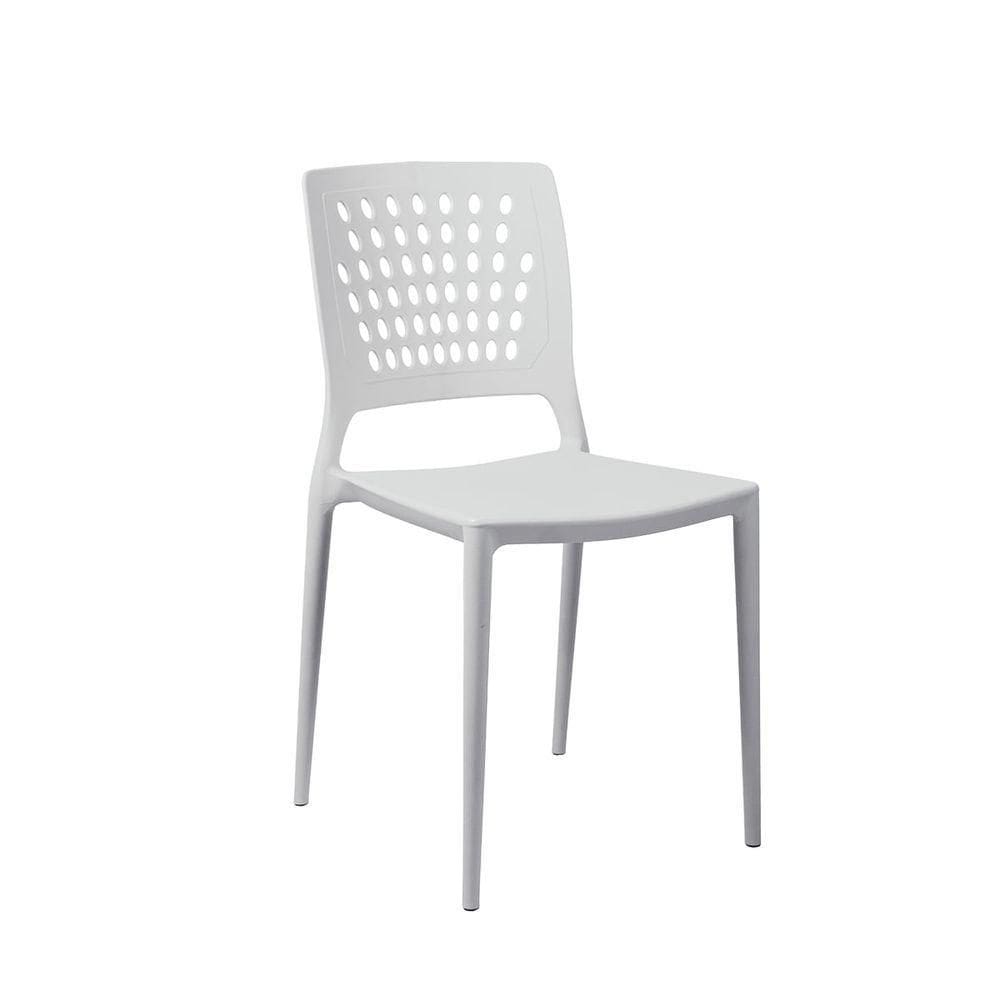 Cadeira Marte Cinza Claro Empilhável Em Polipropileno Acrilys