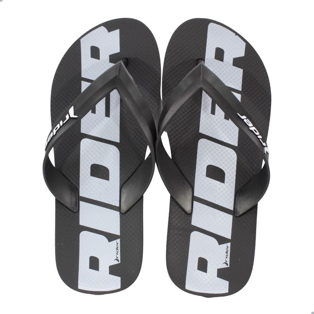 Chinelo Masculino Rider Feel Preto/Branco 12303