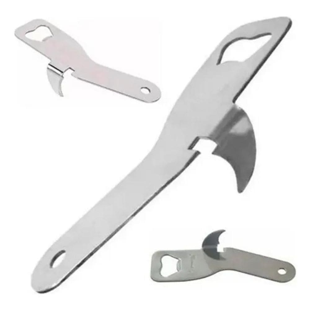 3X Abridor De Latas E Garrafas Aço Inox Reforça