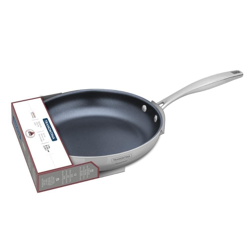 Frigideira Tramontina Grano Em Aço Inox Com Corpo Triplo E Revestimento Interno Cerâmico Grafite 26 Cm