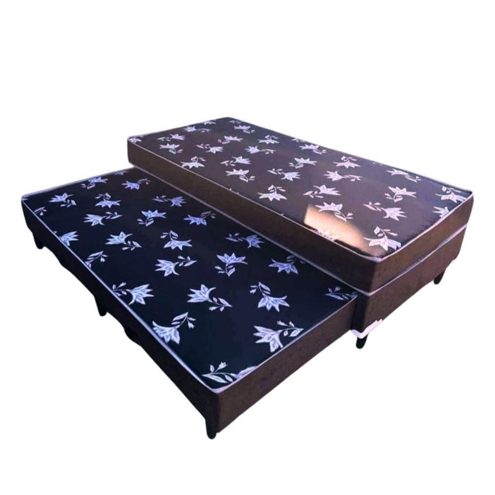 Bicama Solteiro Colchão Conjugado + Cama Auxiliar 5cm