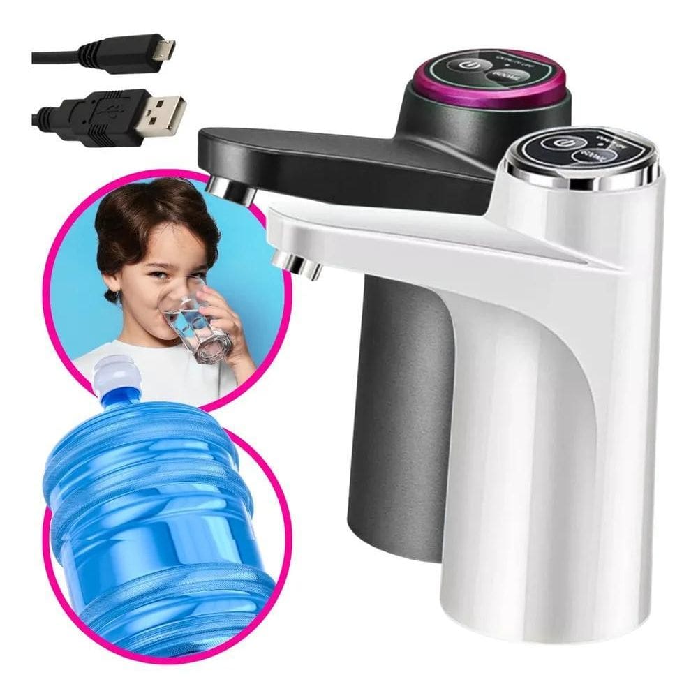 Bomba Galão Água Recarregável Dispenser Bivolt Usb Elétrica