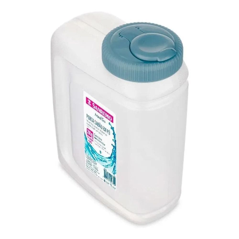 3X Porta Sabão Em Pó Pote Para Organizar Lavanderia 2Kg