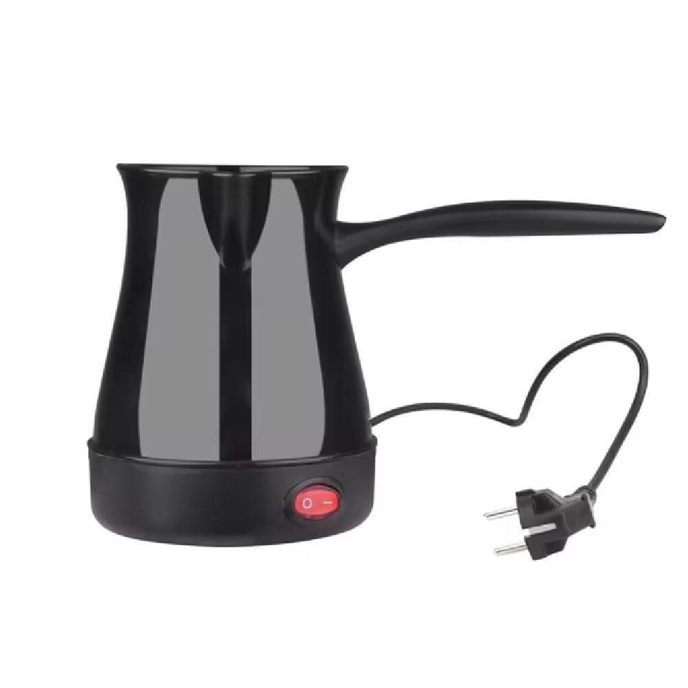 Cafeteira Turca Eletrica 600w Maquina De Cafe Expresso Europeu Com Aquecedor Rapido Cozinha Trabalho Portatil Preta
