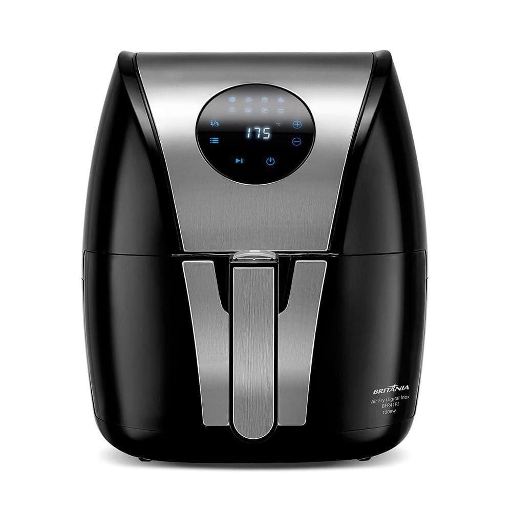 Fritadeira Elétrica Britânia Air Fryer Digital Inox 5L BFR41PI Preta/Inox 220V