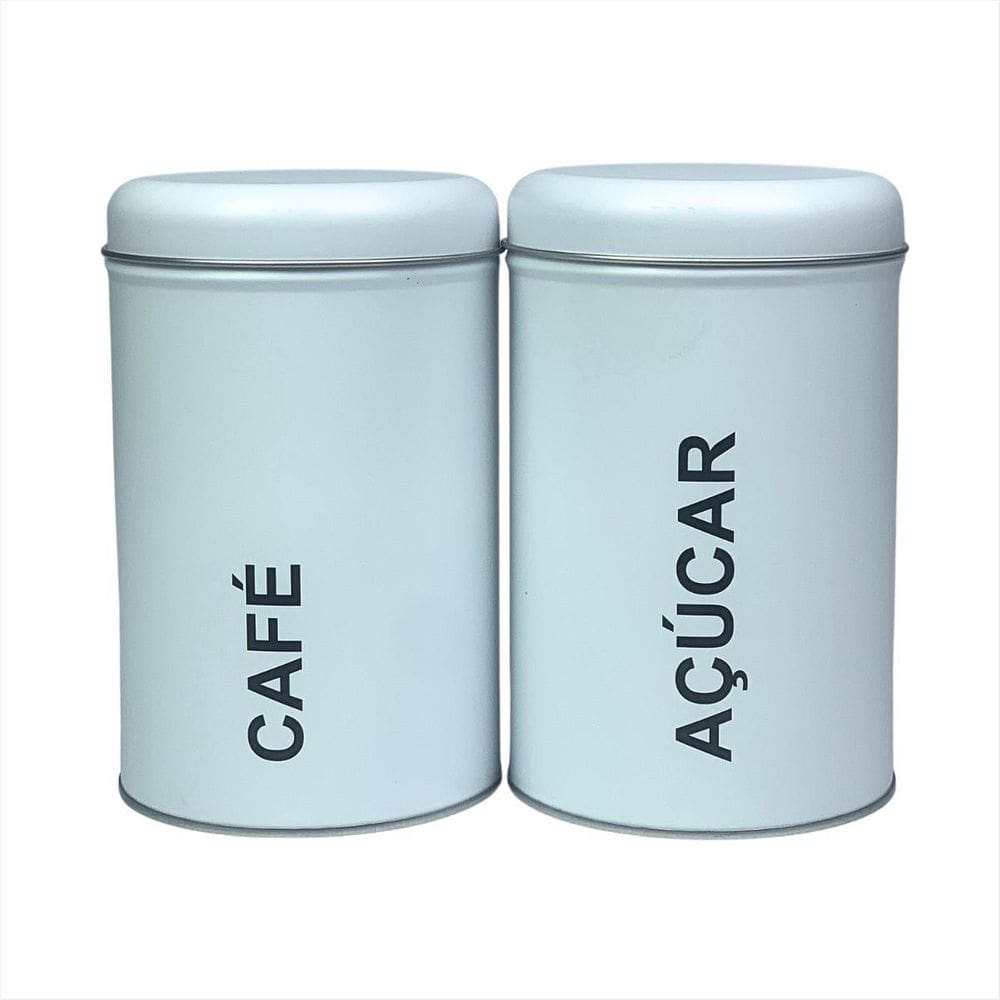 Potes Guarda Alimentos Branco Açucar Café Porta Mantimentos