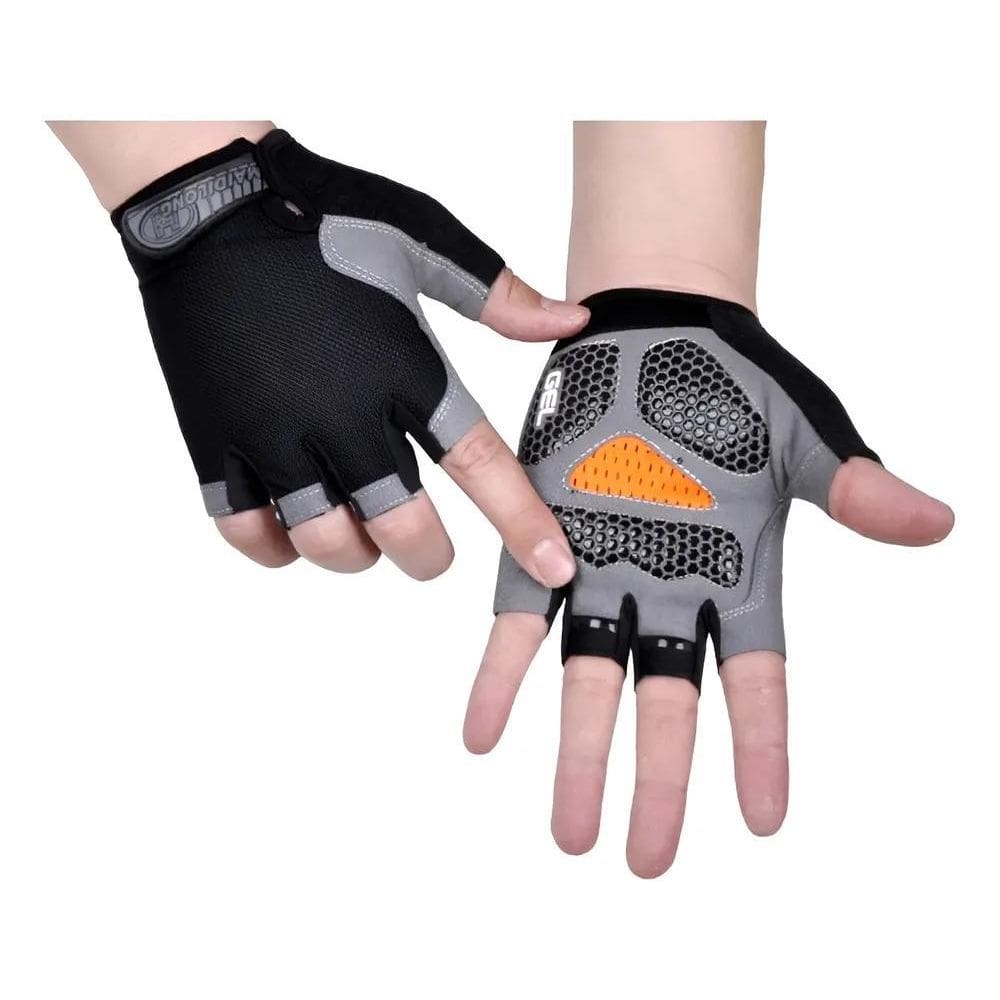 Luva Gel Ciclismo Bike Musculação Confortável Antid Vermelho