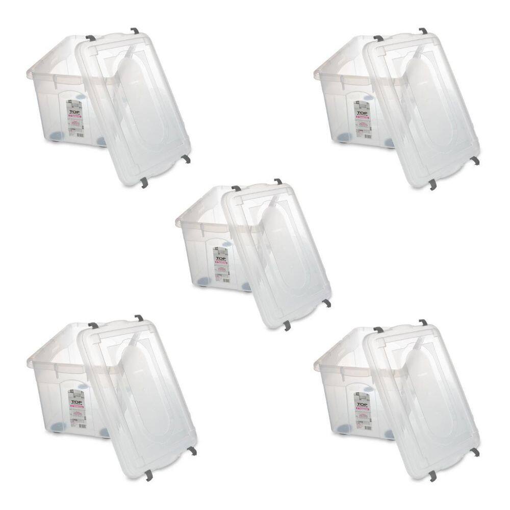 Kit 5 Caixa Alta Organizadora Brinquedo Objeto 56L Sanremo