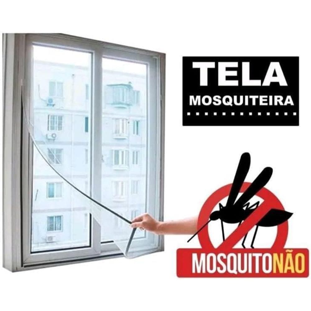 Super Tela Micro Trama Mosquiteira Removivel Janela 150X180