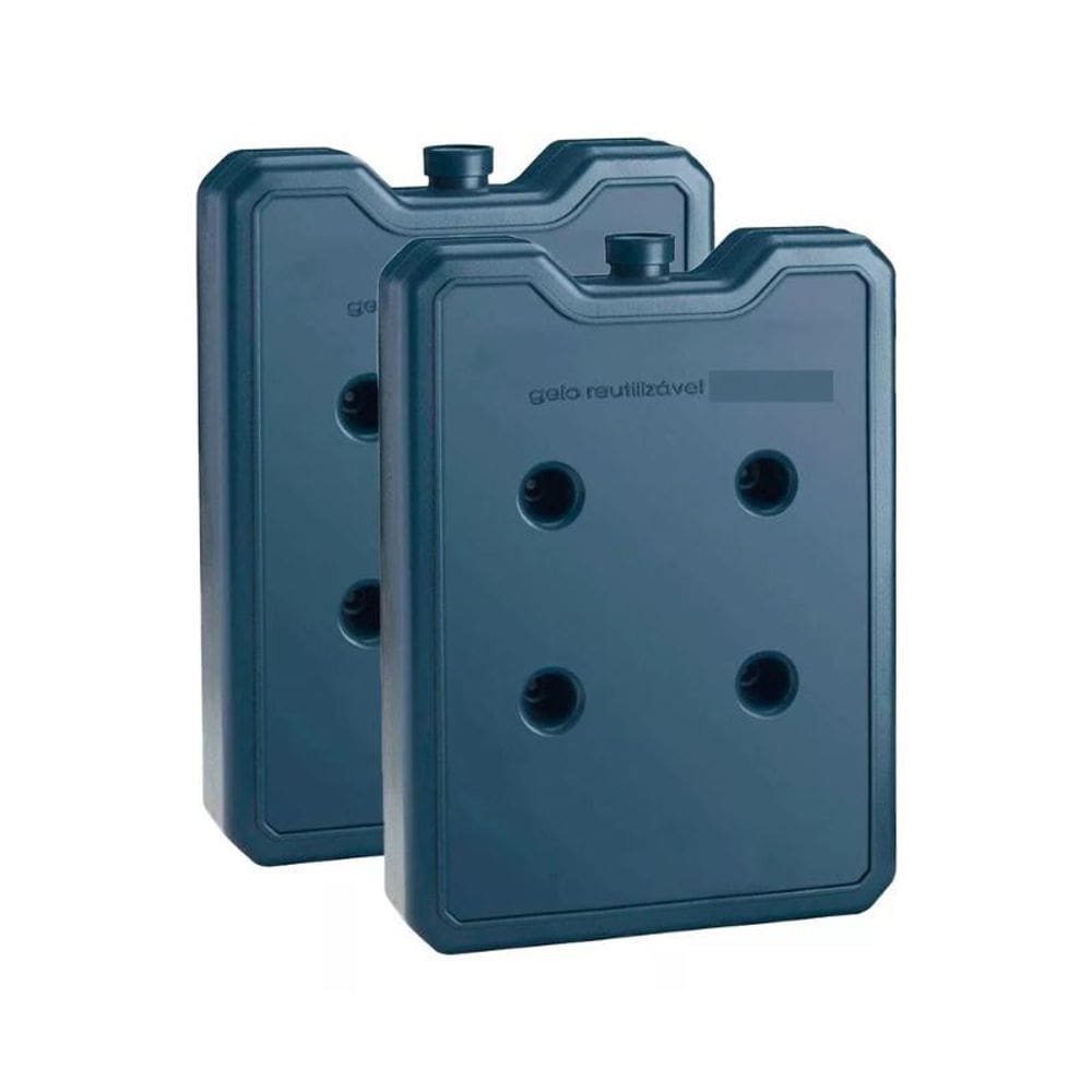 Kit 2 Unid Placa Gelo-X Gel Reutilizável 500Ml 17X10X3,5Cm