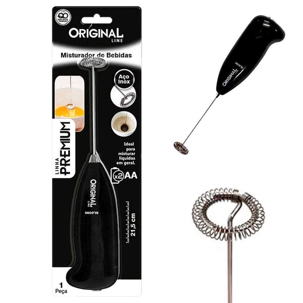 Mini Mixer Portátil A Pilha Elétrico Inox