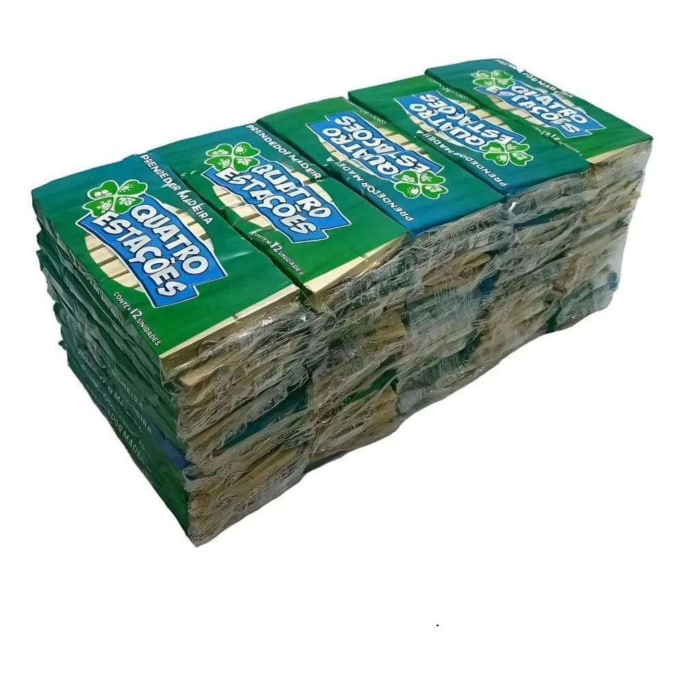 Kit 240 Prendedor De Roupa Madeira Pregador Varal