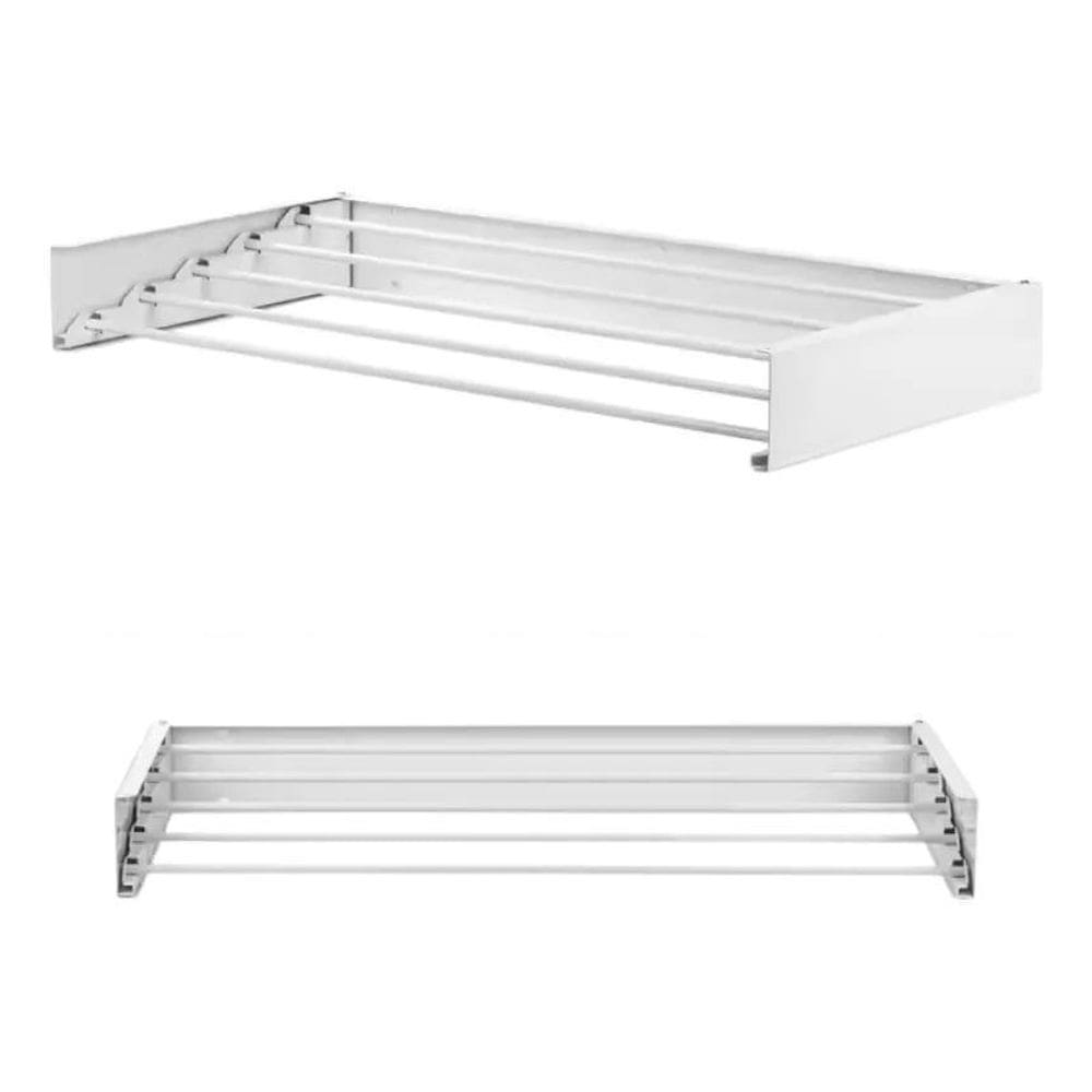 Varal Mágico Parede Dobrável 80Cm Área De Serviço Banheiro