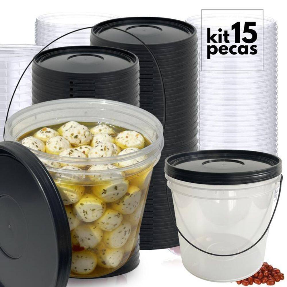 Balde Para Gelo Personalizado 3.2L Transparente - 15 Pçs