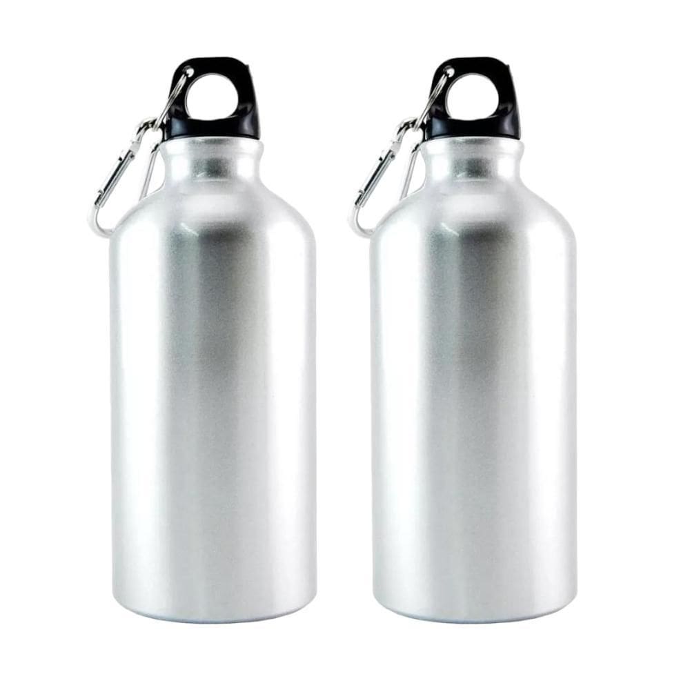 Kit 2 Garrafas Chaveiro Mosquetão 400Ml Personalizável