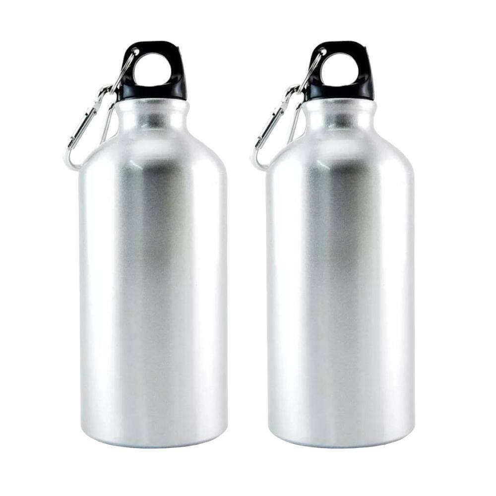 Kit 2 Garrafas Chaveiro Mosquetão 400Ml Personalizável