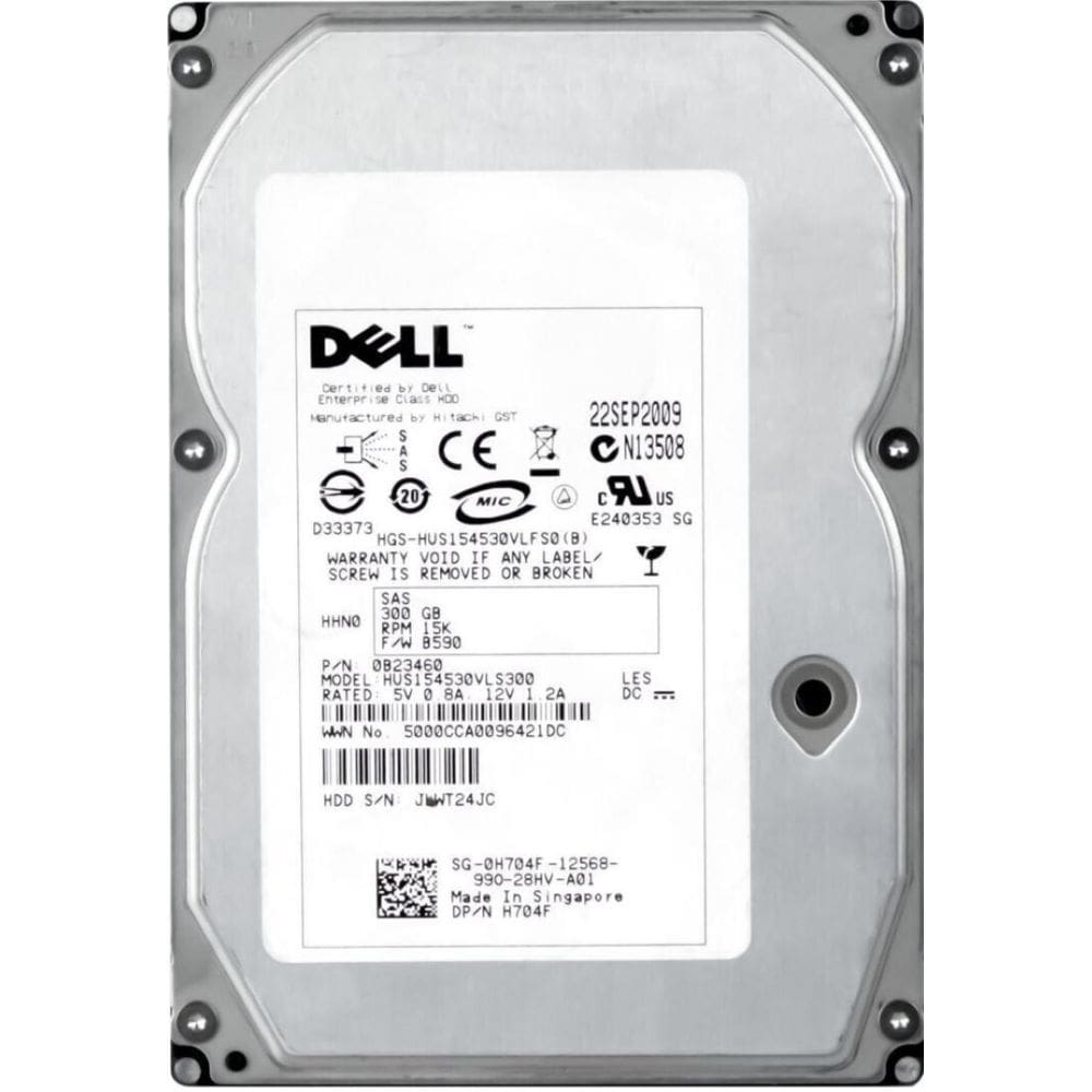 Hd sas Dell 300GB 15k 3.5 - Servidores Dell