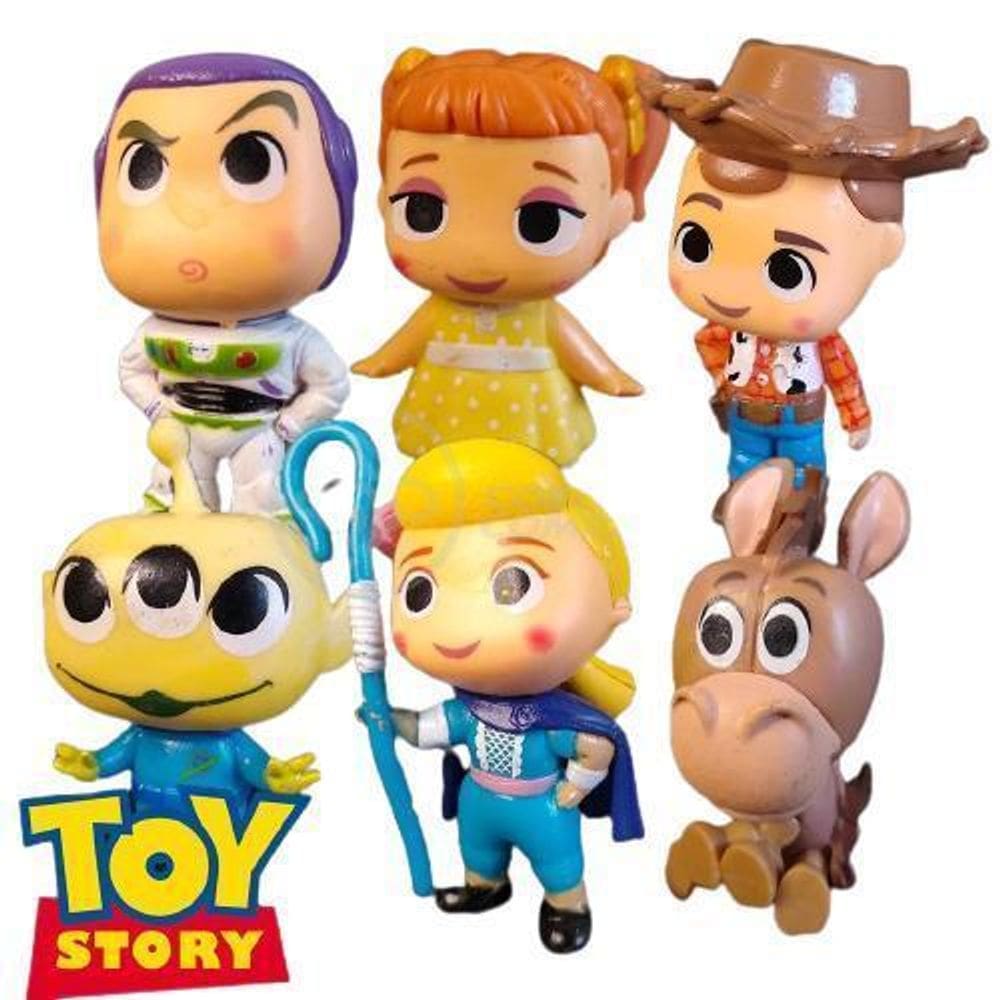Brinquedos Toy Story Conjunto 6 Bonecos Colecionáveis - 6Cm