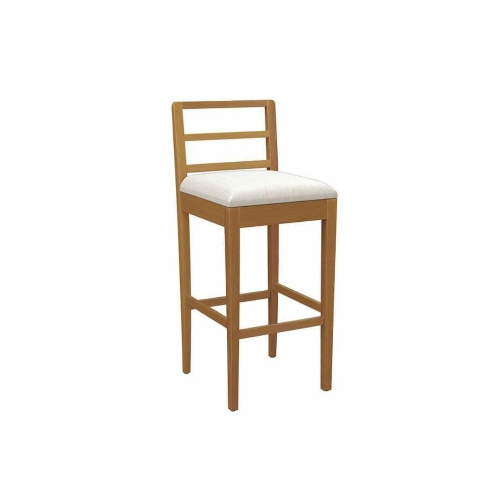 Banqueta De Cozinha Sofia Madeira Maciça 1bmm006ca 1 Un Carvalho-linho Bege Caqui - Kappesberg