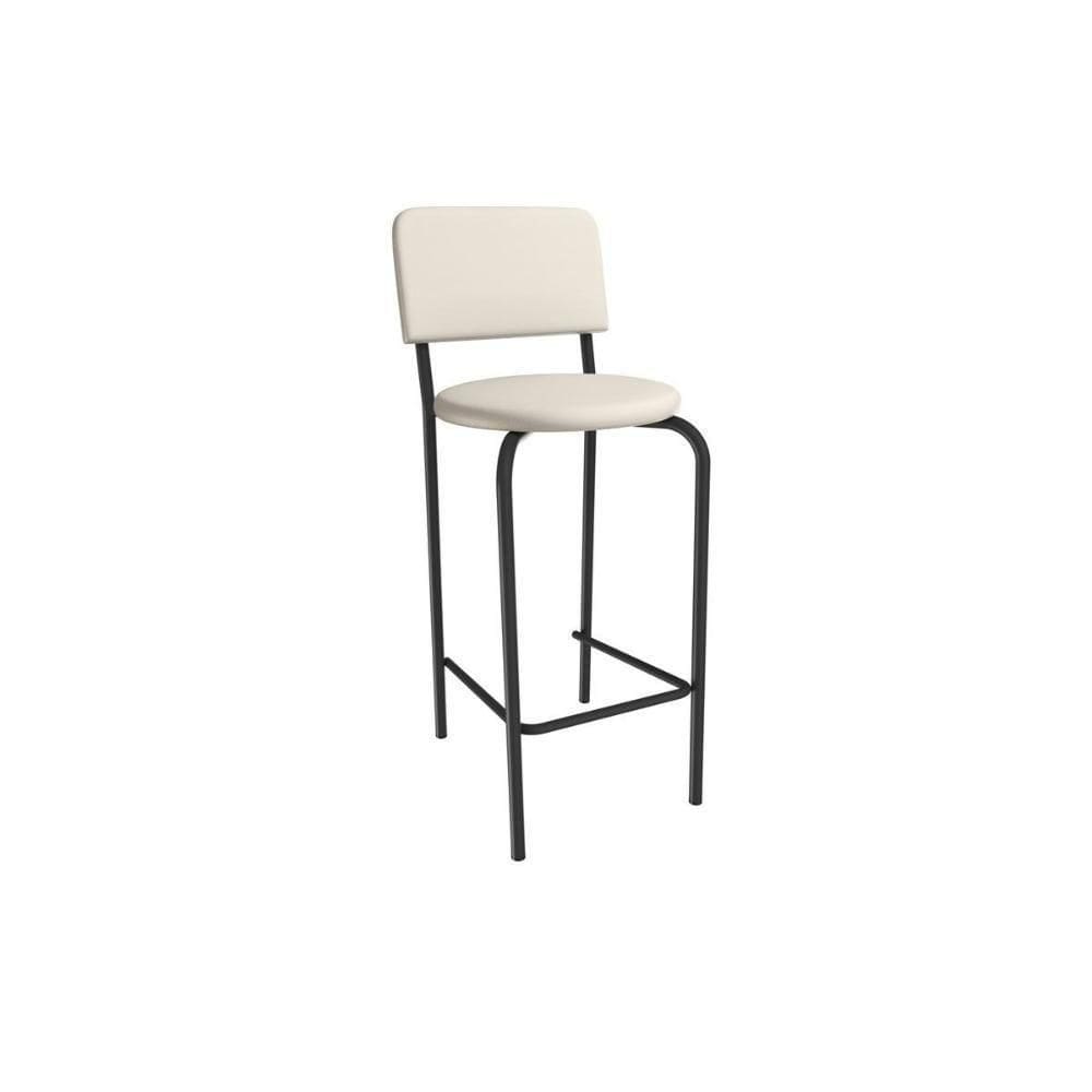 Banqueta Sala De Jantar Capri 1b715prf Aço 1 Un Preto-ano Bege - Kappesberg