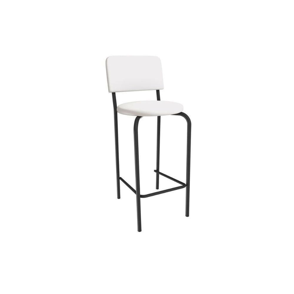 Banqueta Sala De Jantar Capri 1b715prf Aço 1 Un Preto-ano Branco - Kappesberg