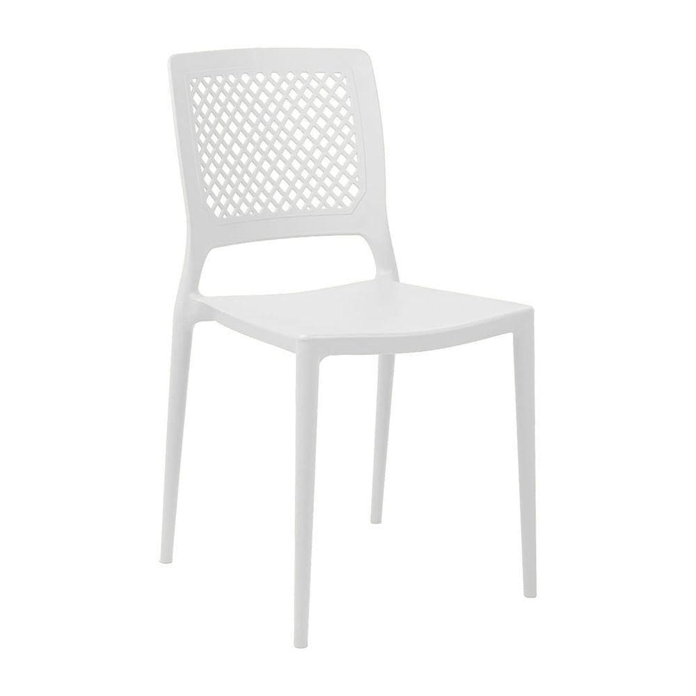 Cadeira Empilhável Vênus Branca Em Polipropileno Acrilys
