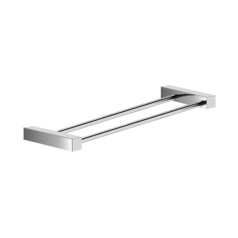 Porta Toalha Toalheiro Duplo Para Banheiro Escovado Troia 30cm