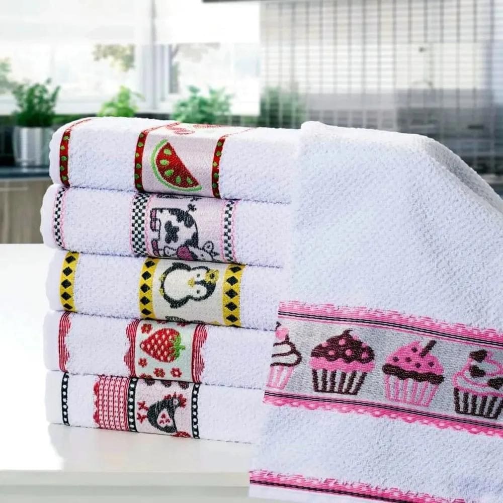 10X Kit 12 Pano De Prato Felpudo Atoalhado Gourmet Copa Luxo