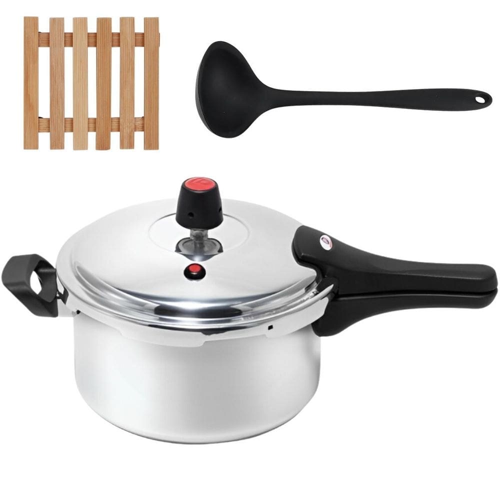 Panela Pressão 4,5L Fechamento Externo + Descanso + Concha