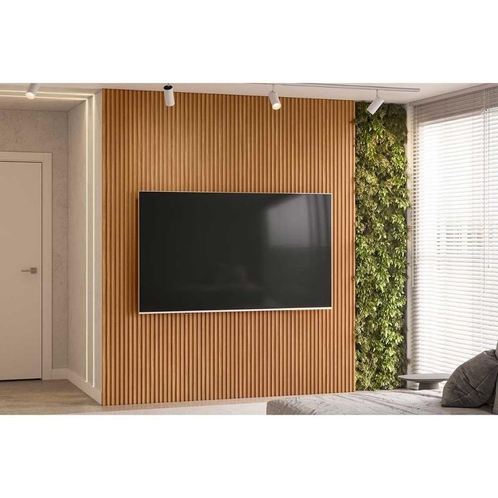 Painel De Cozinha Até 85 Pol Modular 2.2 Ripado 219x250cm Nature Fosco - Linea Brasil