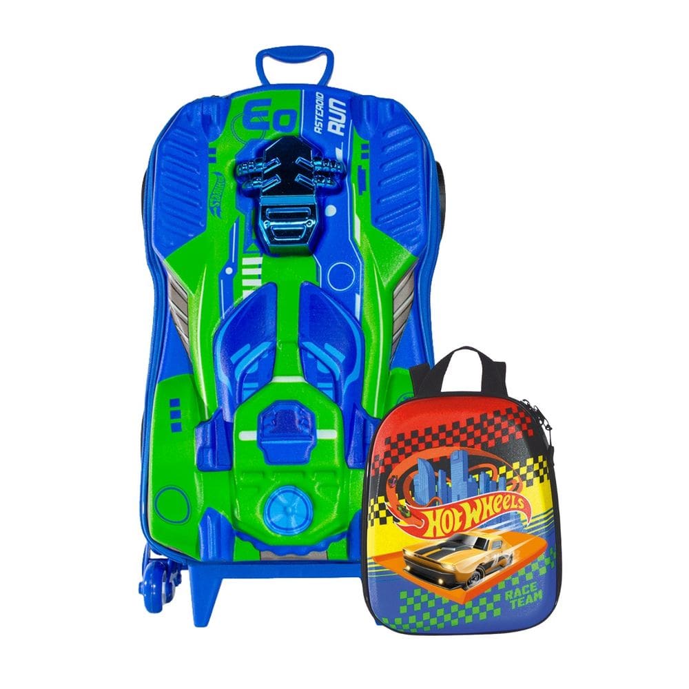 Mochila Rodas Dune a Soar Motor Azul Hot Wheels Lancheira
