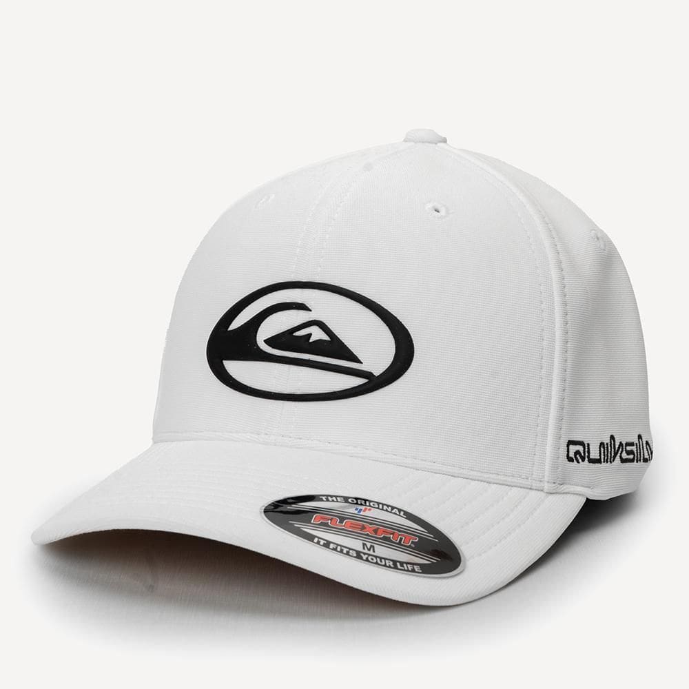 Boné Quiksilver Aba Curva Domed Logo Checker SM26 Branco