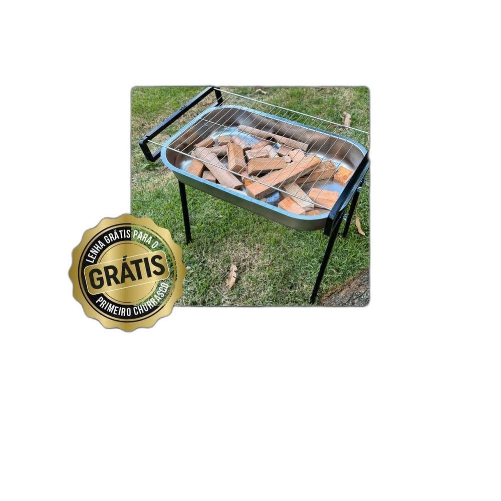 Churrasqueira Inox Desmontável Grilazer 59X38Cm