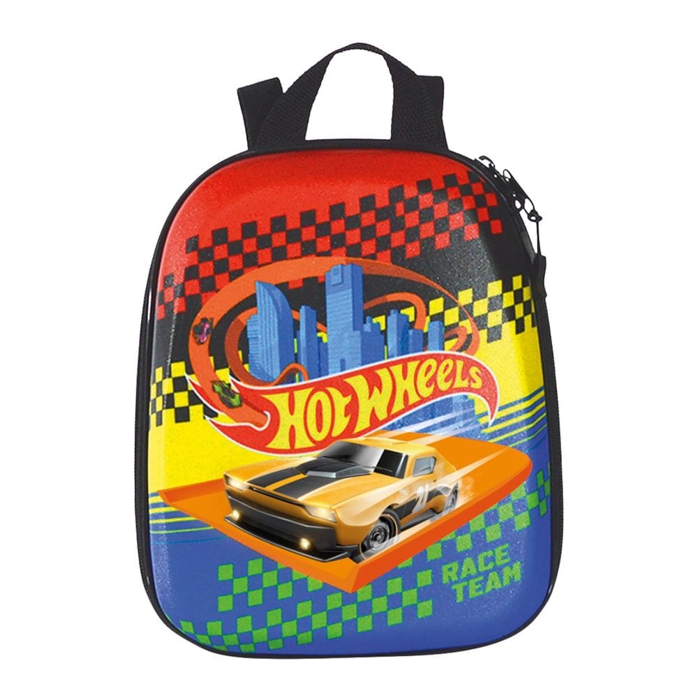 Lancheira Escolar de Costas Hot Wheels Race Team Infantil