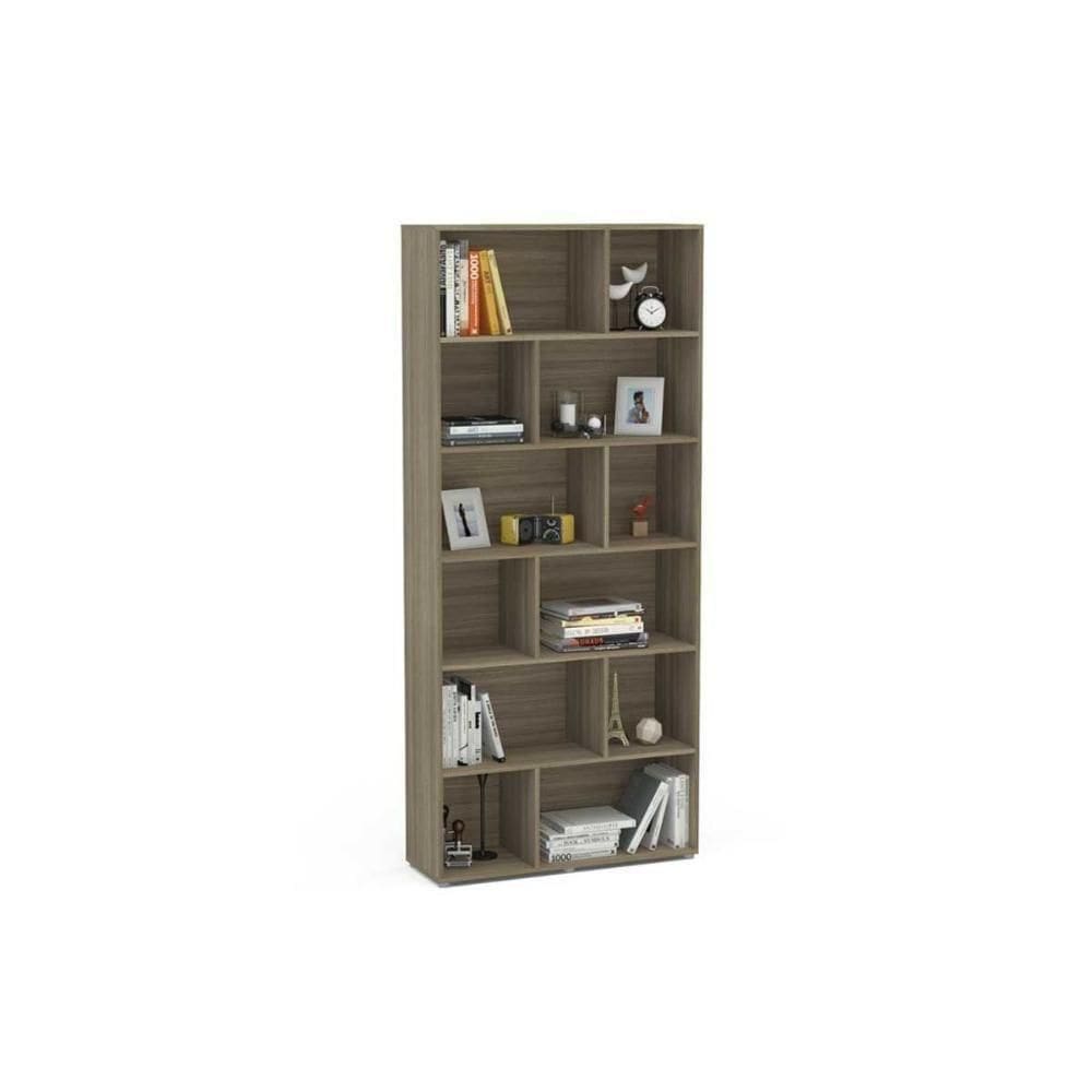 Estante Livreiro De Escritório Xangai Castanho - Politorno