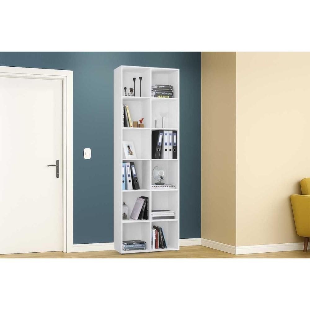 Estante Livreiro De Escritório Caracol C- 12 Nichos Branco - Politorno