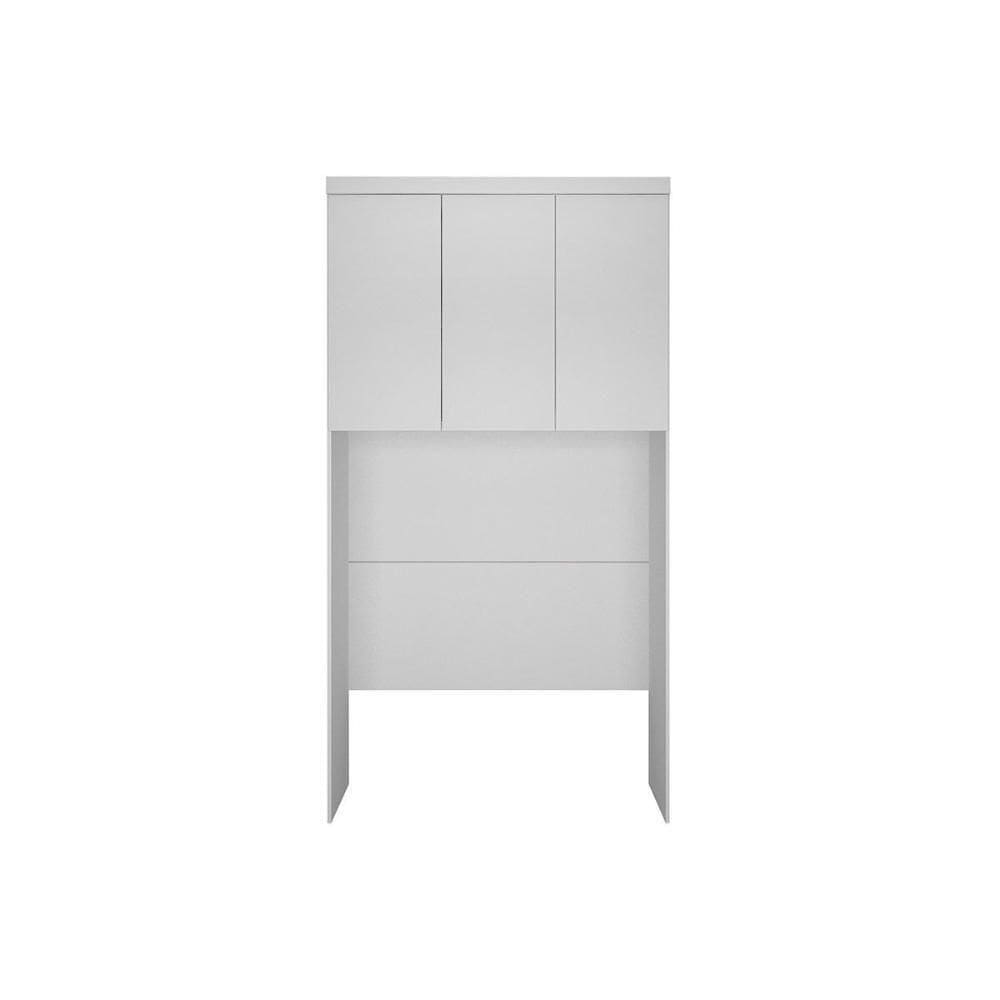 Armário Ponte Modulado Aéreo Solteiro Rizon-linea C- 3 Portas Neve - Horizonte