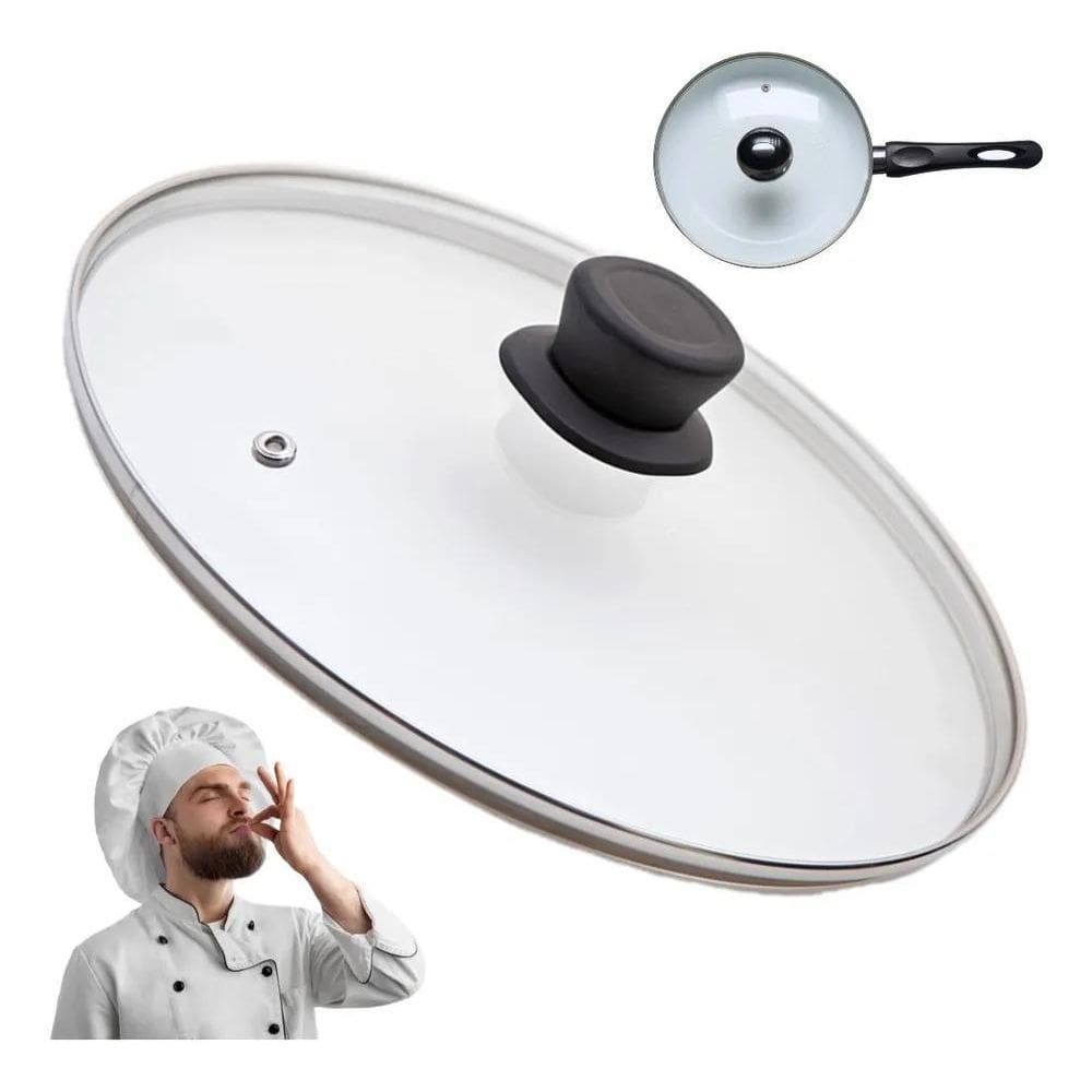 Tampa De Vidro Temperado 20Cm Panela Frigideira Tra