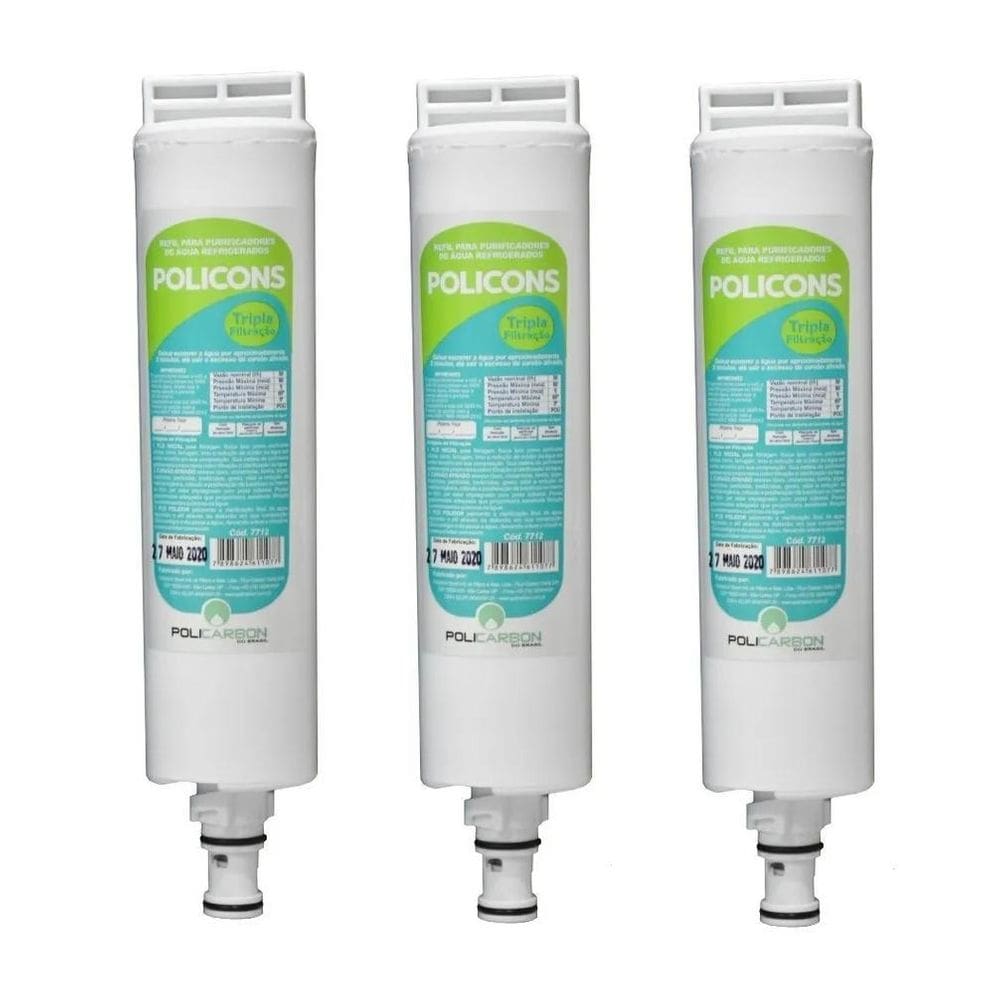 3 Filtro Refil Purificador De Agua Bebedouro Consul