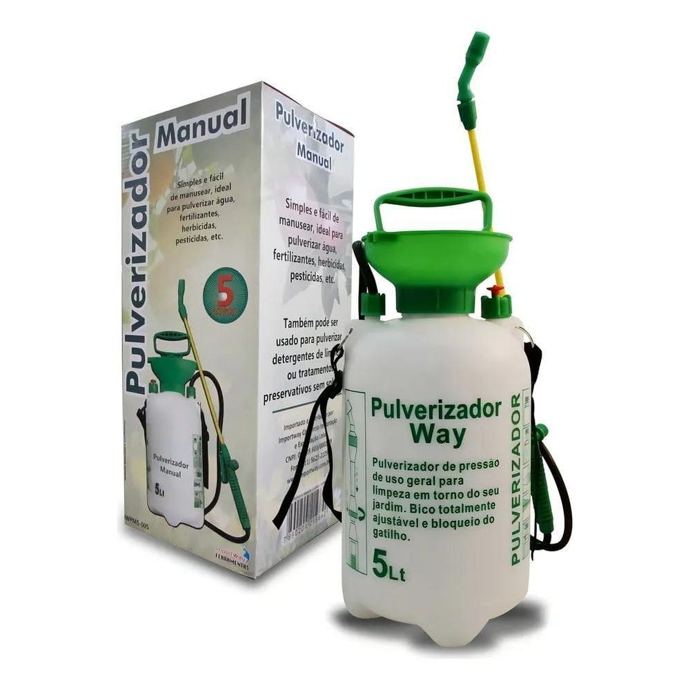 2X Pulverizador Borrifador Jardim 5 Litros Pressão Acumulada
