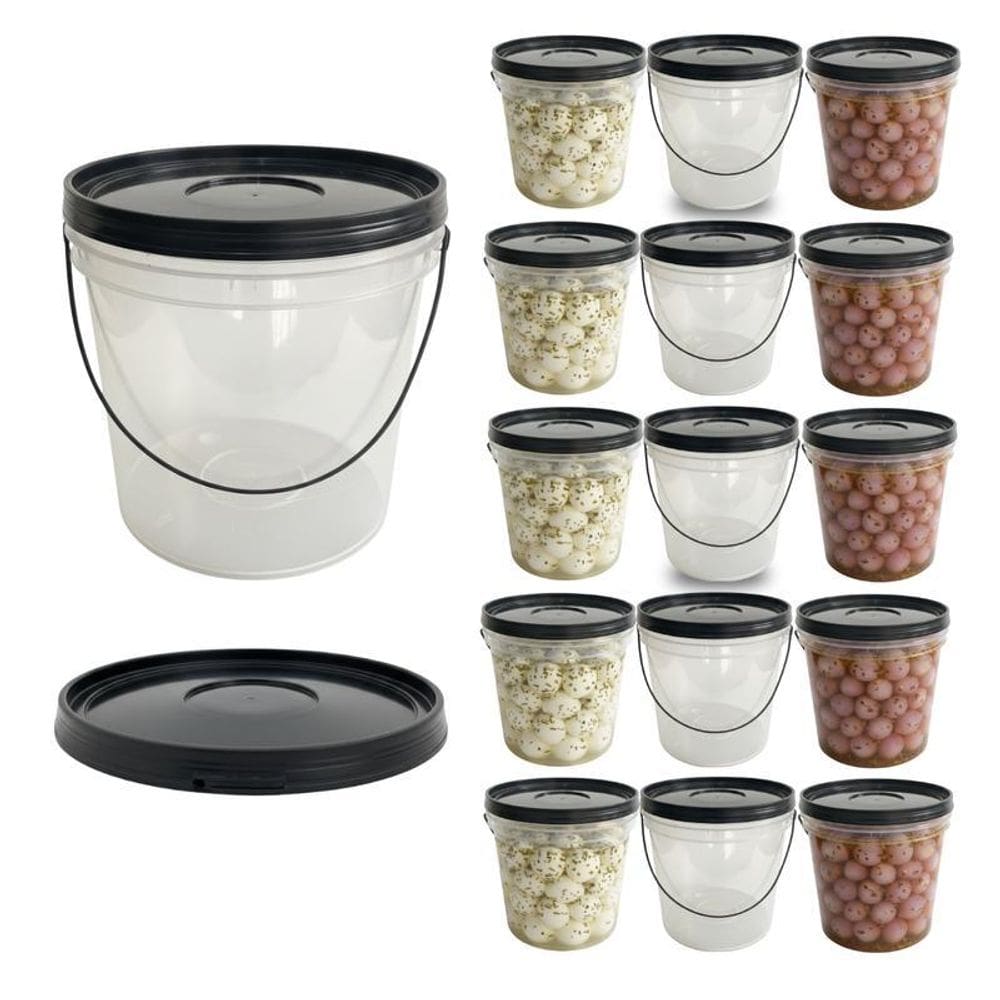 Balde 3.2L Tampa Preta Para Lentilha - 15 Pçs