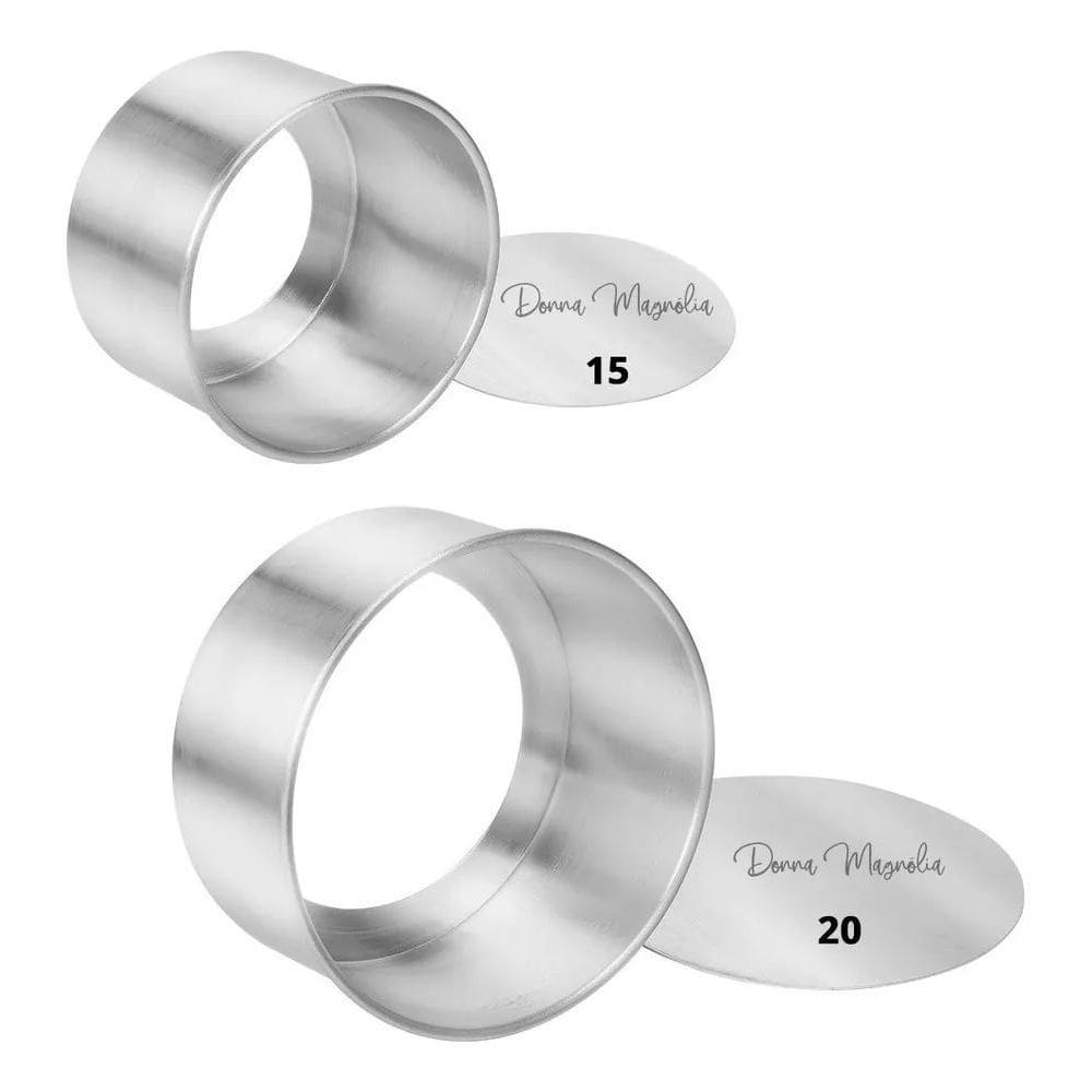 2X Kit 2 Forma Assadeira Bolo Fundo Removível 15-20 G1