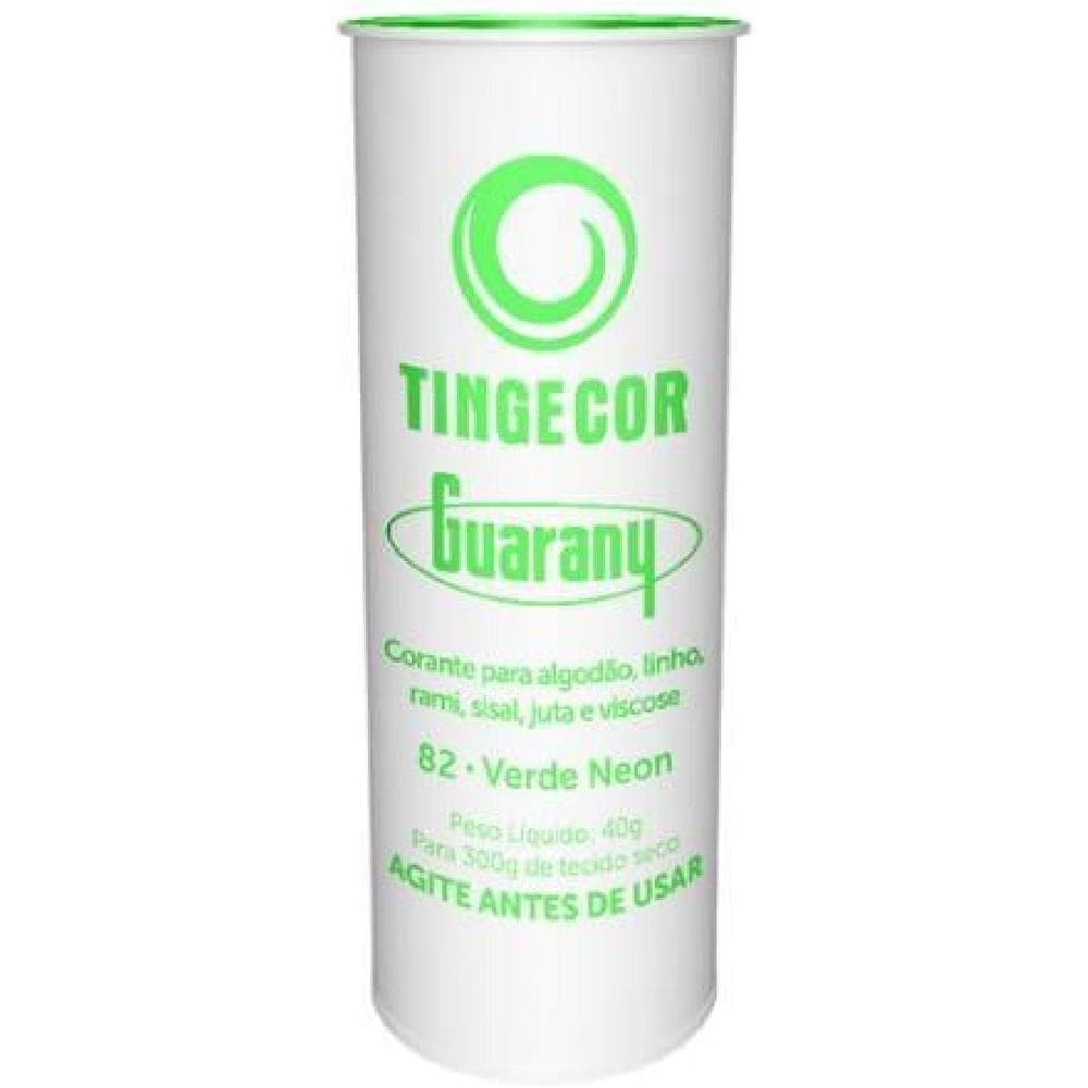 Tinta Tecido Tingecor Guarany 40G Tintol Verde Neon