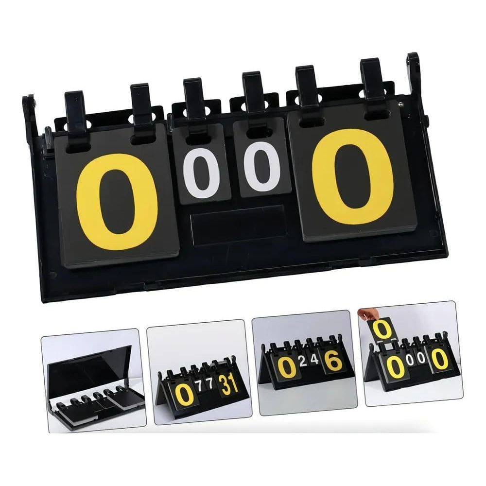 3X Placar De Mesa Marcador Manual Dobrável Contador De Ponto
