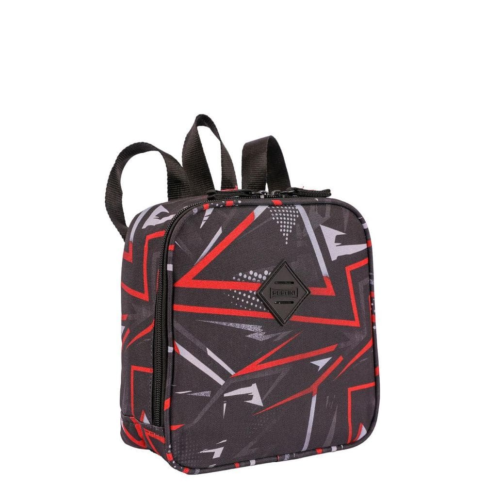 Lancheira Sestini Lunch Orange Power Preto