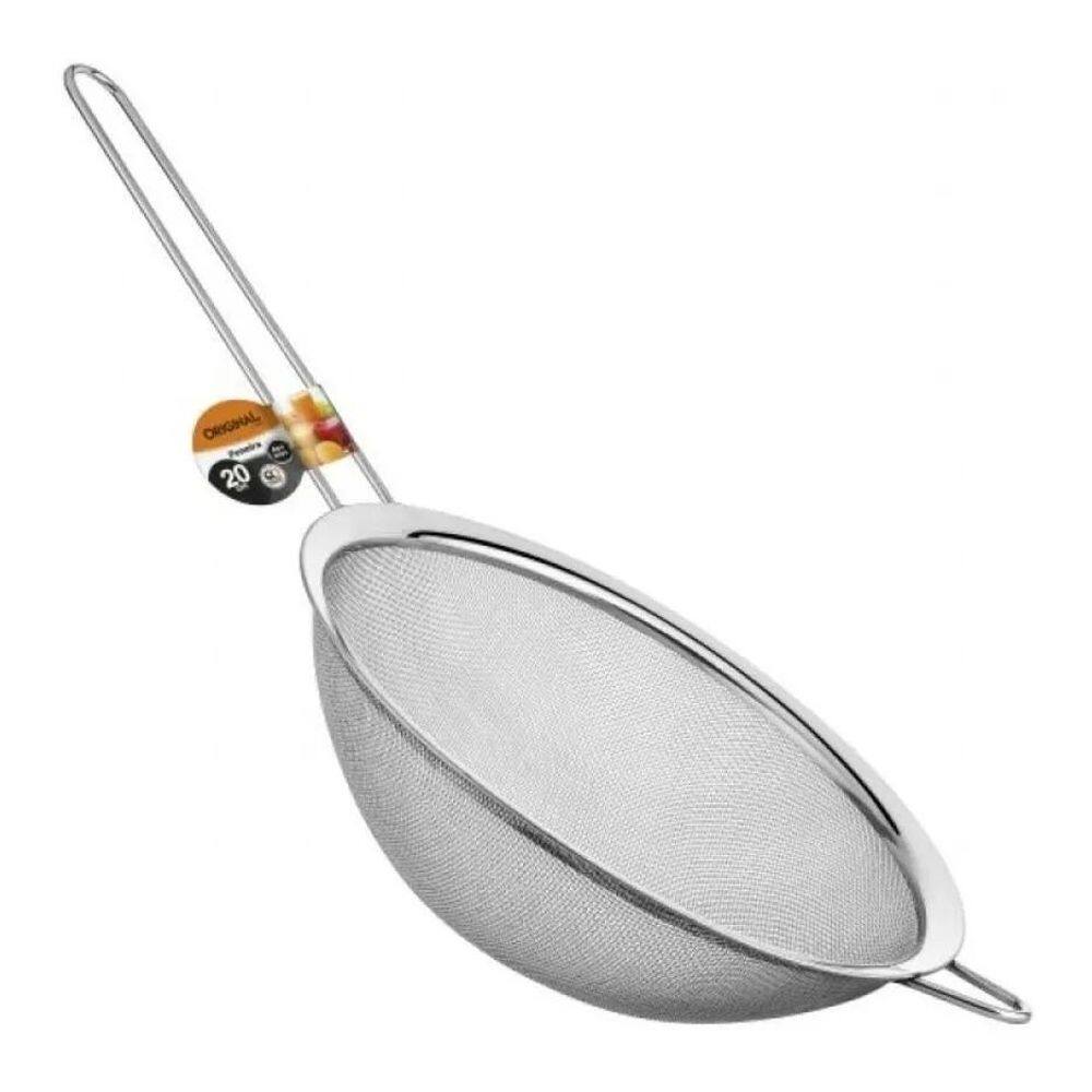 3X Peneira Inox Cozinha P Polvilhar Coar Escorrer Macarrão 2